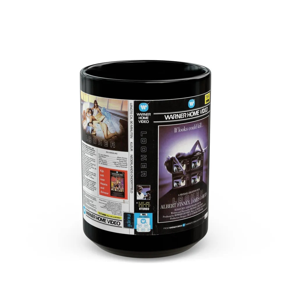 LOOKER (VHS COVER) - Black Coffee Mug-15oz-Go Mug Yourself