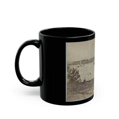 Looking Down James River From Dutch Gap, February 1865 (U.S. Civil War) Black Coffee Mug-Go Mug Yourself