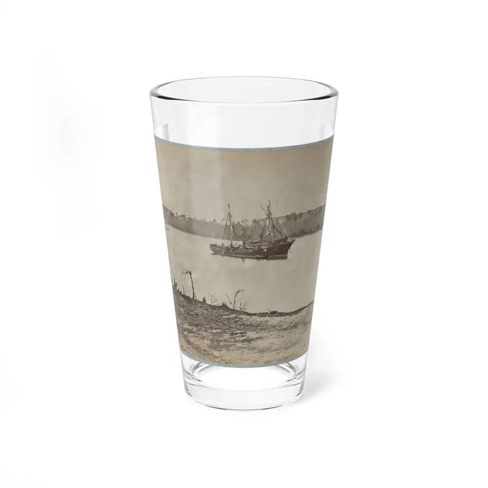 Looking Down James River From Dutch Gap, February 1865 (U.S. Civil War) Pint Glass 16oz-16oz-Go Mug Yourself