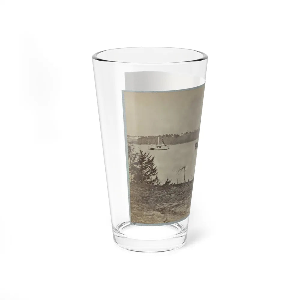 Looking Down James River From Dutch Gap, February 1865 (U.S. Civil War) Pint Glass 16oz-Go Mug Yourself