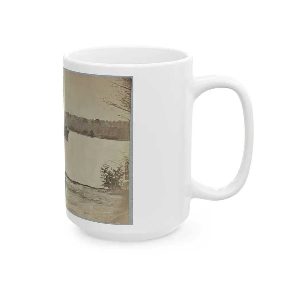 Looking Down James River From Dutch Gap, February 1865 (U.S. Civil War) White Coffee Mug-Go Mug Yourself