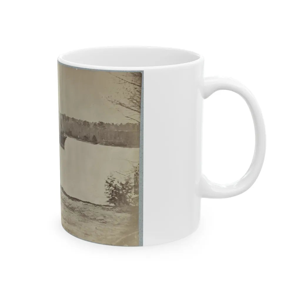 Looking Down James River From Dutch Gap, February 1865 (U.S. Civil War) White Coffee Mug-Go Mug Yourself