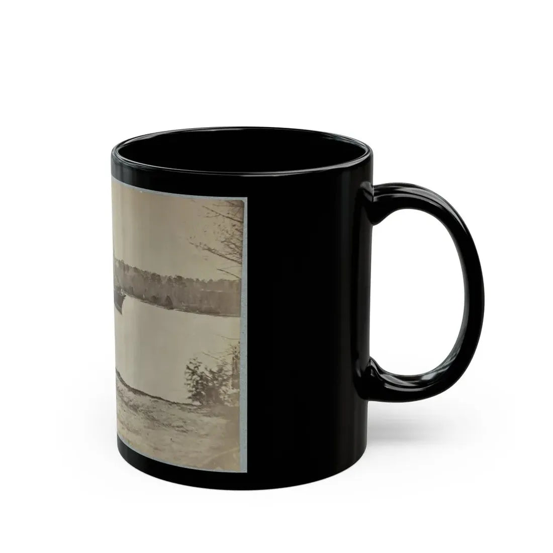 Looking Down James River From Dutch Gap, February 1865 (U.S. Civil War) Black Coffee Mug - Go Mug Yourself