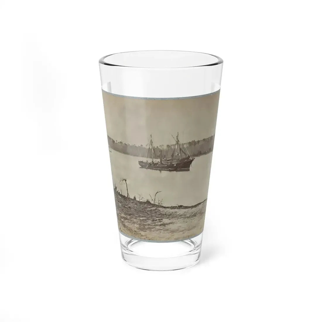 Looking Down James River From Dutch Gap, February 1865 (U.S. Civil War) Pint Glass 16oz 16oz - Go Mug Yourself