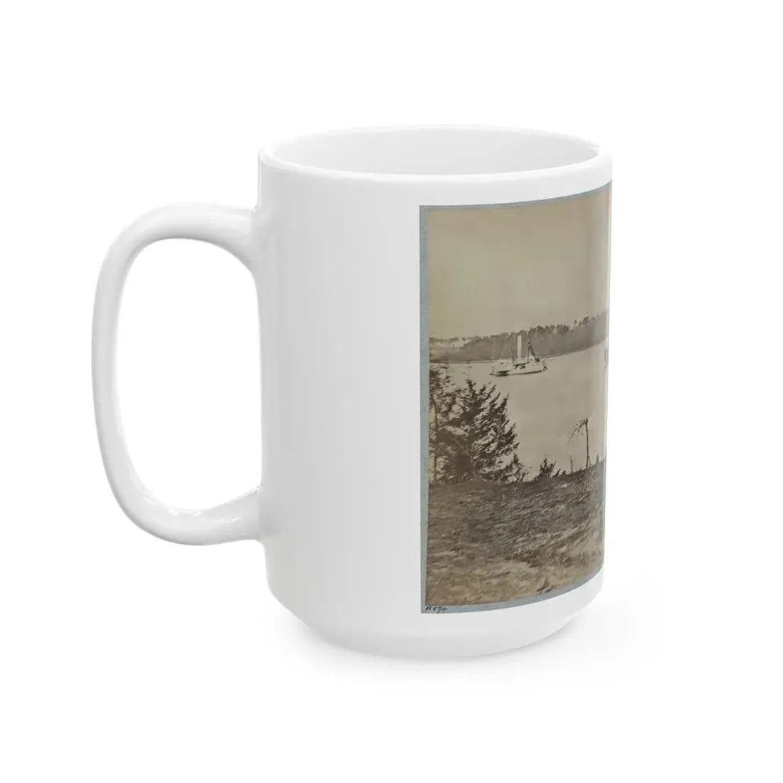 Looking Down James River From Dutch Gap, February 1865 (U.S. Civil War) White Coffee Mug - Go Mug Yourself