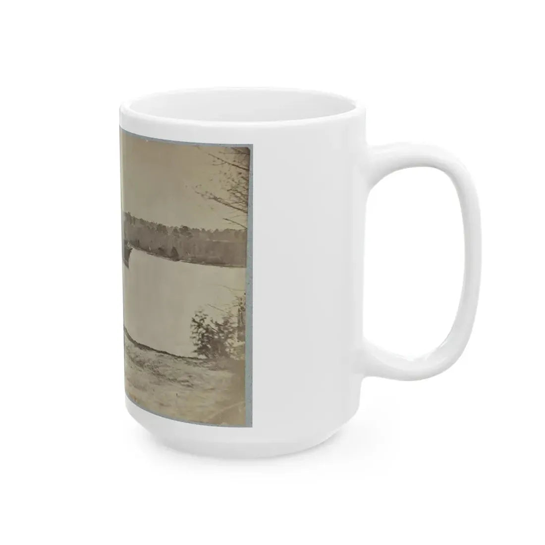 Looking Down James River From Dutch Gap, February 1865 (U.S. Civil War) White Coffee Mug - Go Mug Yourself
