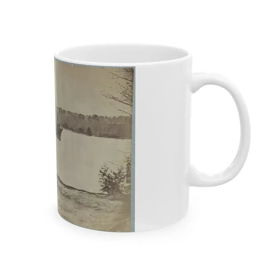 Looking Down James River From Dutch Gap, February 1865 (U.S. Civil War) White Coffee Mug - Go Mug Yourself