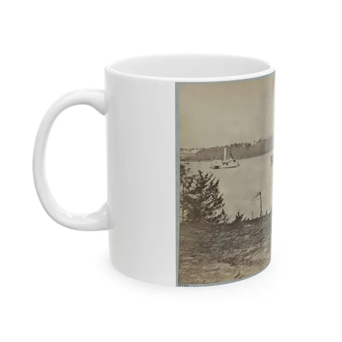 Looking Down James River From Dutch Gap, February 1865 (U.S. Civil War) White Coffee Mug - Go Mug Yourself