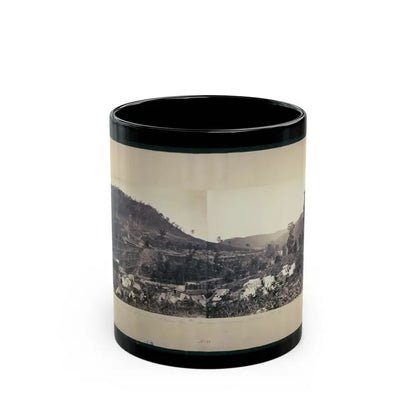 Looking Down The Valley Of Running-Water Creek From Near Whiteside's, Tenn., Nashville & Chattanooga R.R. Bridge On The Left (U.S. Civil War) Black Coffee Mug 11oz - Go Mug Yourself