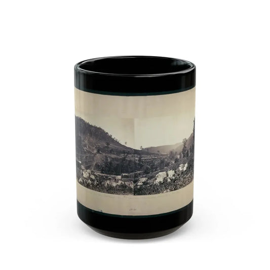 Looking Down The Valley Of Running-Water Creek From Near Whiteside's, Tenn., Nashville & Chattanooga R.R. Bridge On The Left (U.S. Civil War) Black Coffee Mug 15oz - Go Mug Yourself