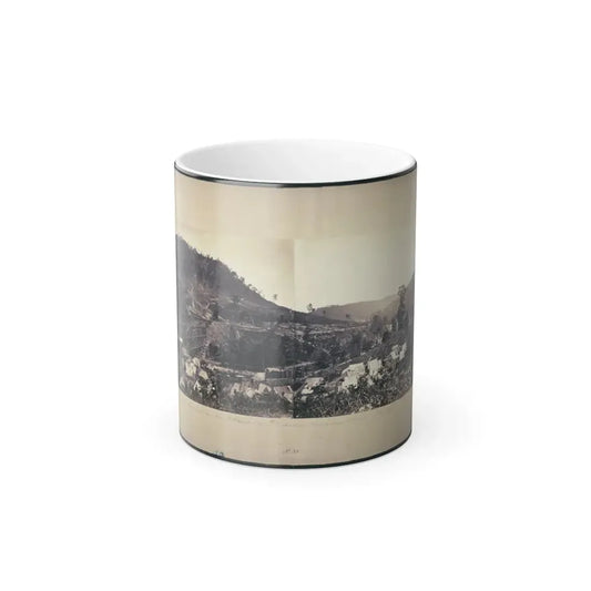Looking Down the Valley of Running-Water Creek From Near Whiteside's, Tenn., Nashville & Chattanooga R.R. Bridge on the Left (U.S. Civil War) Color Changing Coffee Mug 11oz Default Title 11oz - Go Mug Yourself