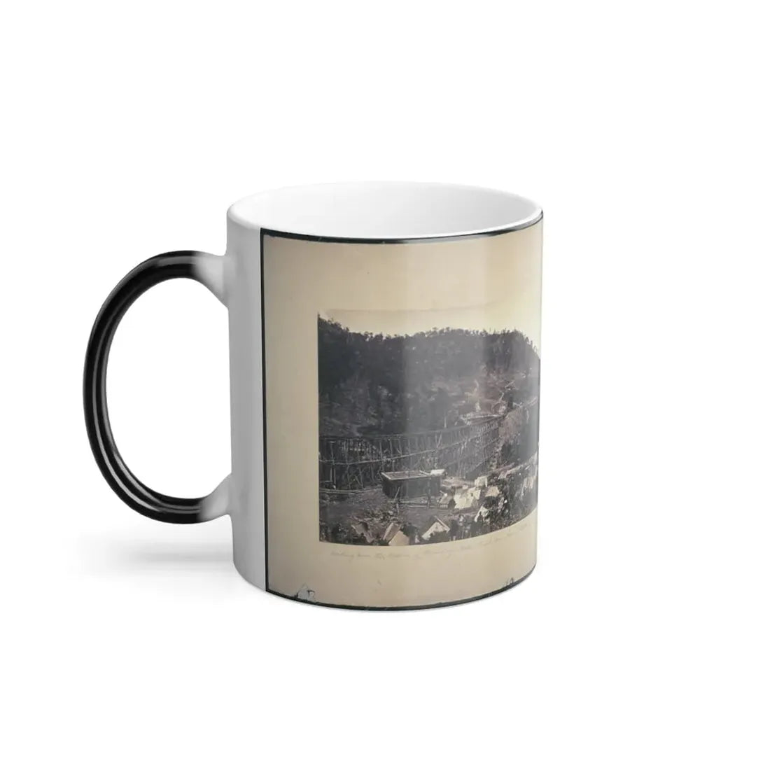 Looking Down the Valley of Running-Water Creek From Near Whiteside's, Tenn., Nashville & Chattanooga R.R. Bridge on the Left (U.S. Civil War) Color Changing Coffee Mug 11oz - Go Mug Yourself