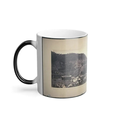 Looking Down the Valley of Running-Water Creek From Near Whiteside's, Tenn., Nashville & Chattanooga R.R. Bridge on the Left (U.S. Civil War) Color Changing Coffee Mug 11oz - Go Mug Yourself