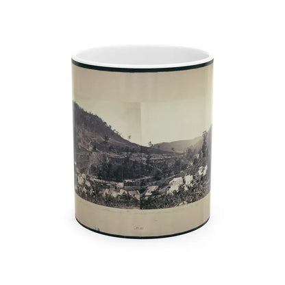 Looking Down The Valley Of Running-Water Creek From Near Whiteside's, Tenn., Nashville & Chattanooga R.R. Bridge On The Left (U.S. Civil War) White Coffee Mug 11oz - Go Mug Yourself
