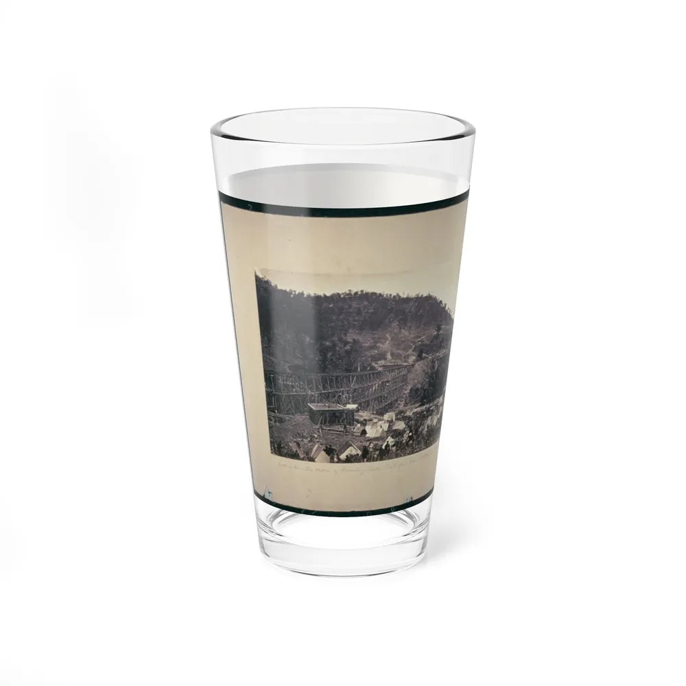 Looking Down The Valley Of Running-Water Creek From Near Whiteside's, Tenn., Nashville & Chattanooga R.R. Bridge On The Left (U.S. Civil War) Pint Glass 16oz-Go Mug Yourself