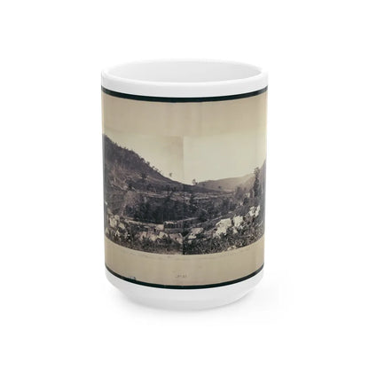 Looking Down The Valley Of Running-Water Creek From Near Whiteside's, Tenn., Nashville & Chattanooga R.R. Bridge On The Left (U.S. Civil War) White Coffee Mug-15oz-Go Mug Yourself