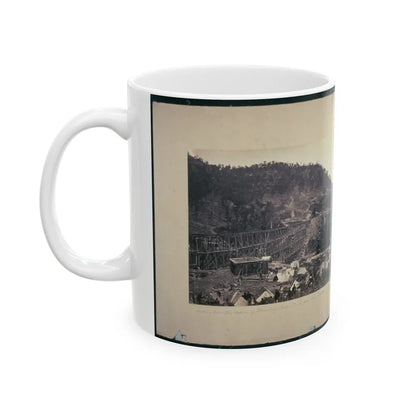 Looking Down The Valley Of Running-Water Creek From Near Whiteside's, Tenn., Nashville & Chattanooga R.R. Bridge On The Left (U.S. Civil War) White Coffee Mug-Go Mug Yourself