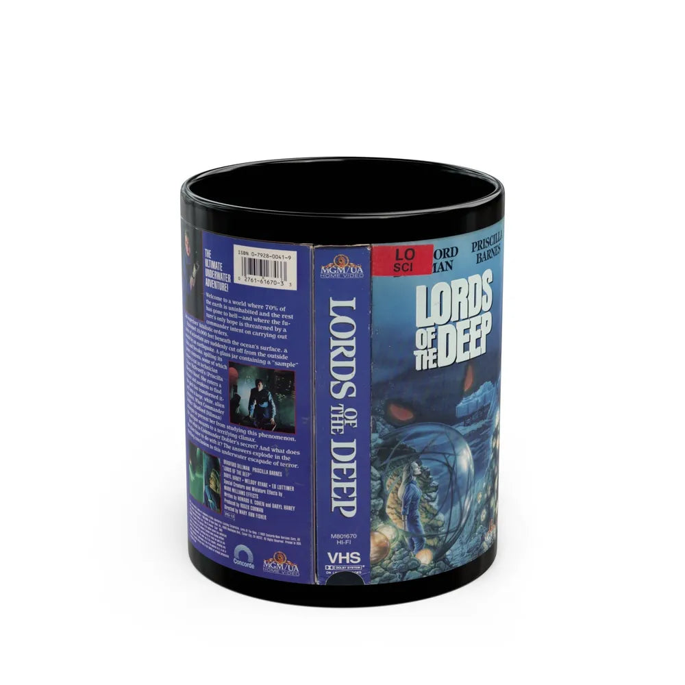 LORDS OF THE DEEP (VHS COVER) - Black Coffee Mug-11oz-Go Mug Yourself