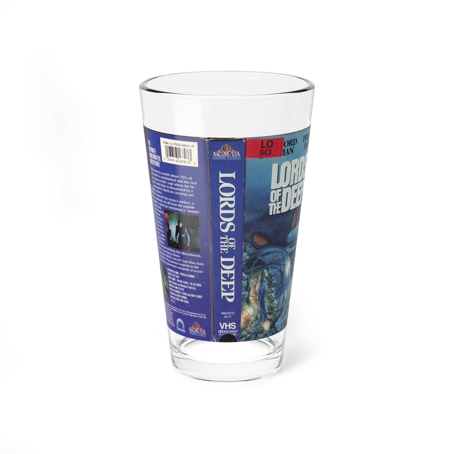 LORDS OF THE DEEP (VHS COVER) Pint Glass 16oz-16oz-Go Mug Yourself