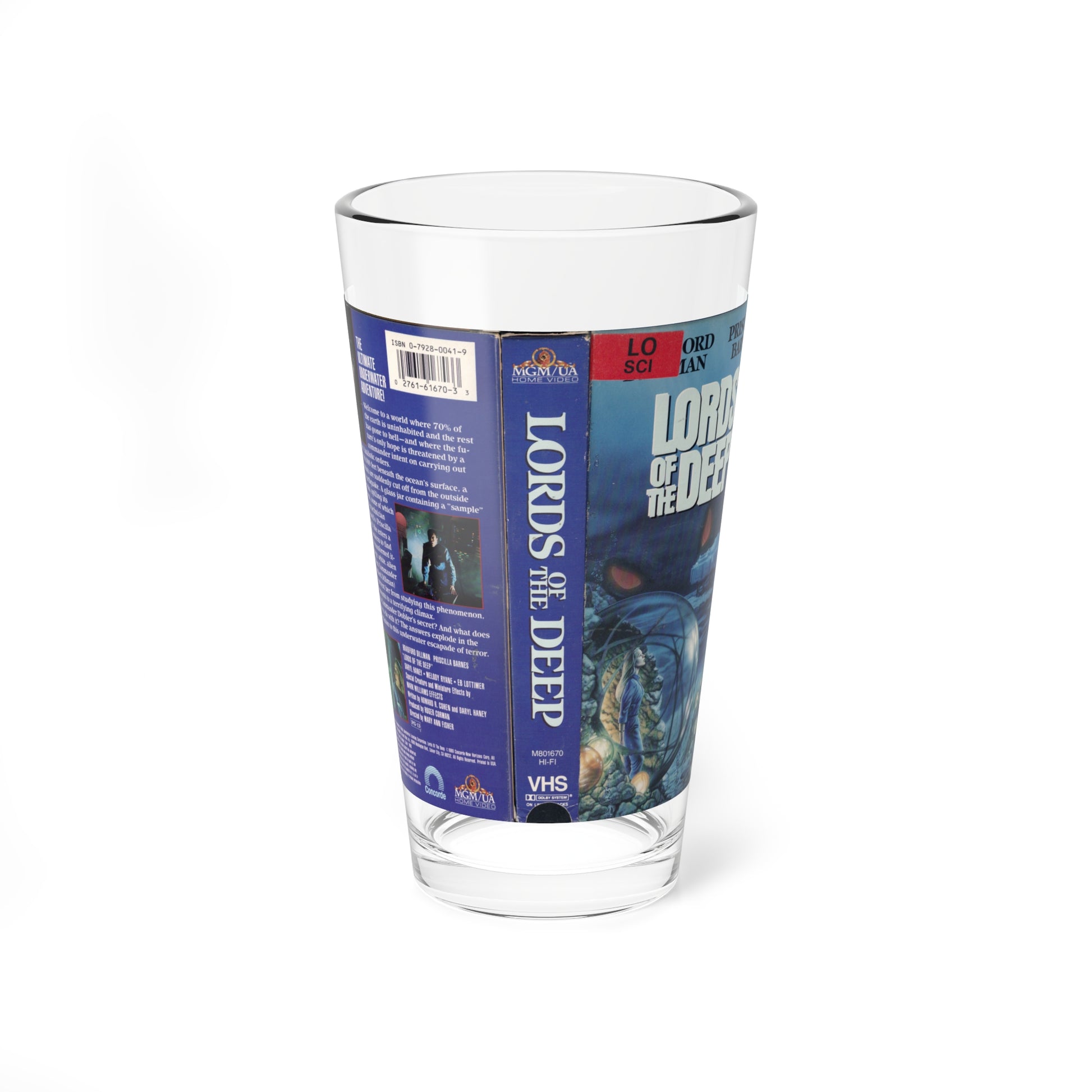 LORDS OF THE DEEP (VHS COVER) Pint Glass 16oz-16oz-Go Mug Yourself