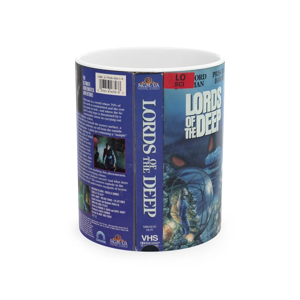 LORDS OF THE DEEP (VHS COVER) - White Coffee Mug-11oz-Go Mug Yourself