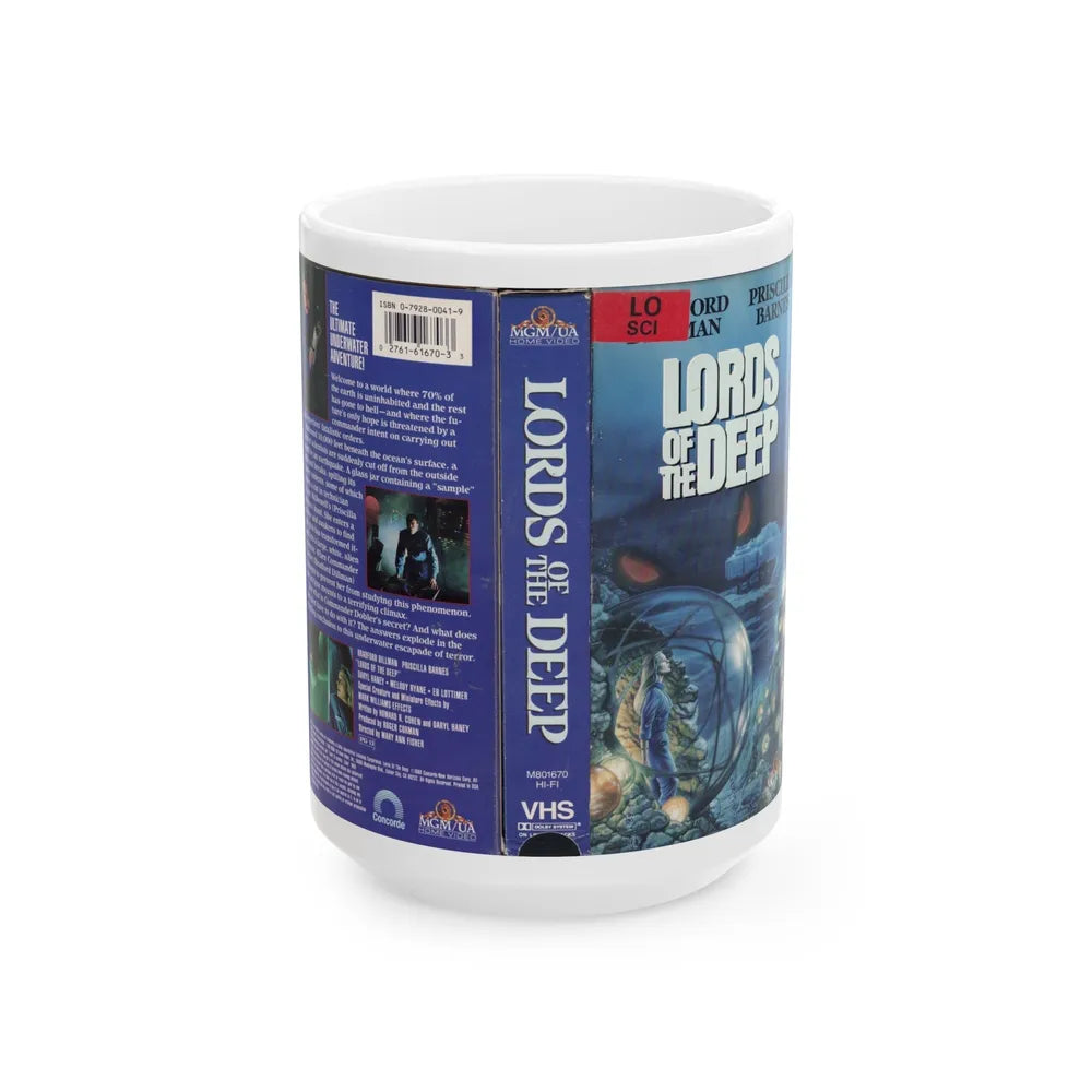 LORDS OF THE DEEP (VHS COVER) - White Coffee Mug-15oz-Go Mug Yourself