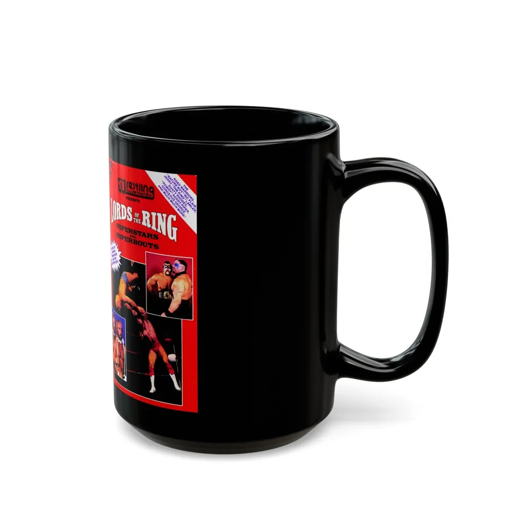 LORDS OF THE RING SUPERSTARS AND SUPERBOUTS (VHS COVER) - Black Coffee Mug-Go Mug Yourself