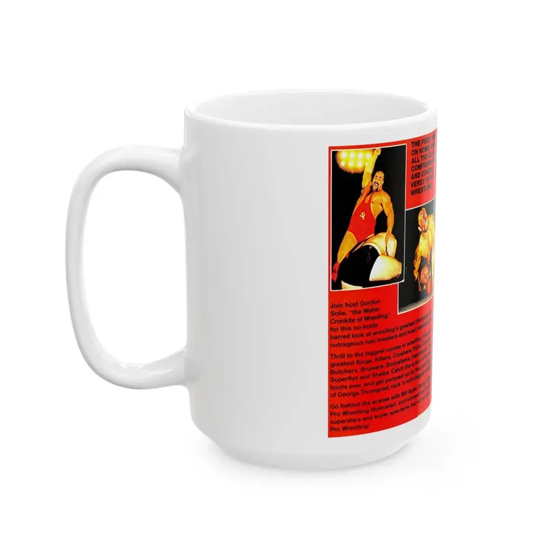 LORDS OF THE RING SUPERSTARS AND SUPERBOUTS (VHS COVER) - White Coffee Mug - Go Mug Yourself