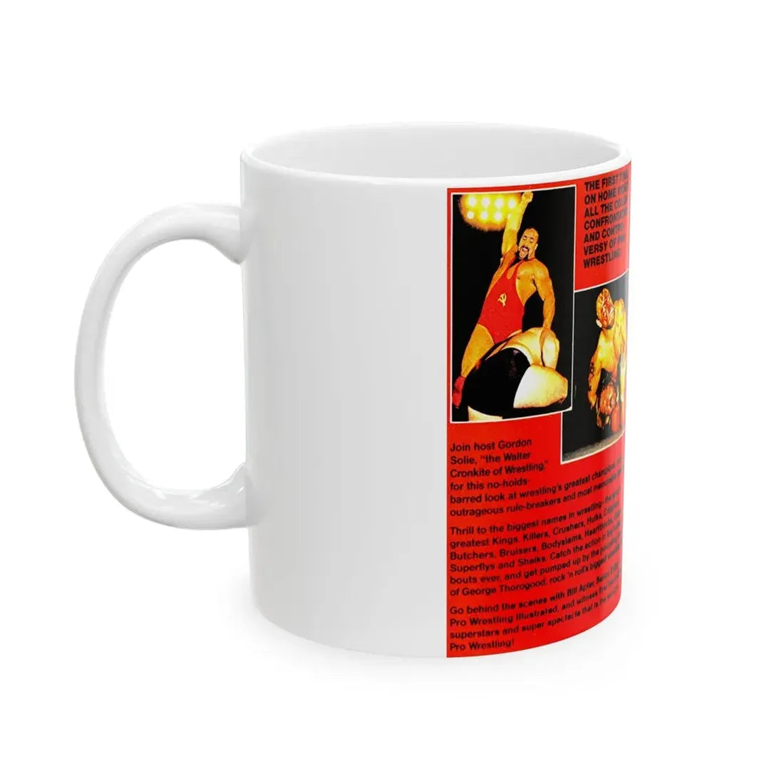 LORDS OF THE RING SUPERSTARS AND SUPERBOUTS (VHS COVER) - White Coffee Mug - Go Mug Yourself