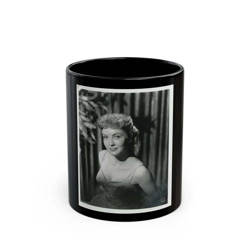 Lori Nelson #01 (Vintage Female Icon) Black Coffee Mug-11oz-Go Mug Yourself