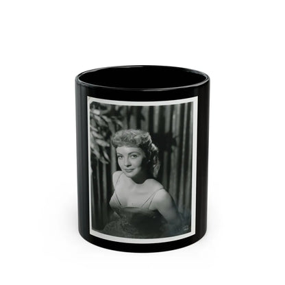 Lori Nelson #01 (Vintage Female Icon) Black Coffee Mug-11oz-Go Mug Yourself