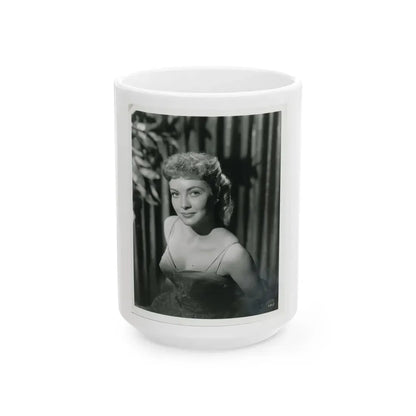 Lori Nelson #01 (Vintage Female Icon) White Coffee Mug 15oz - Go Mug Yourself