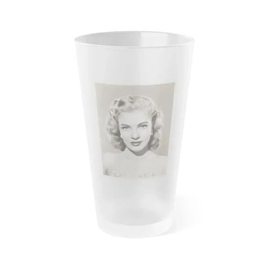 Lori Nelson #02 - 8.25x10 Head & Shoulder B&W Glamour Portrait Vintage Photo from 1-11-1952 1 (Vintage Female Icon) Frosted Pint Glass 16oz 16oz Frosted - Go Mug Yourself