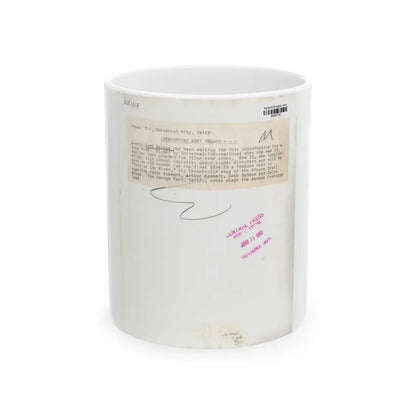 Lori Nelson #02 - 8.25x10 Head & Shoulder B&W Glamour Portrait Vintage Photo from 1-11-1952 2 (Vintage Female Icon) White Coffee Mug 11oz - Go Mug Yourself