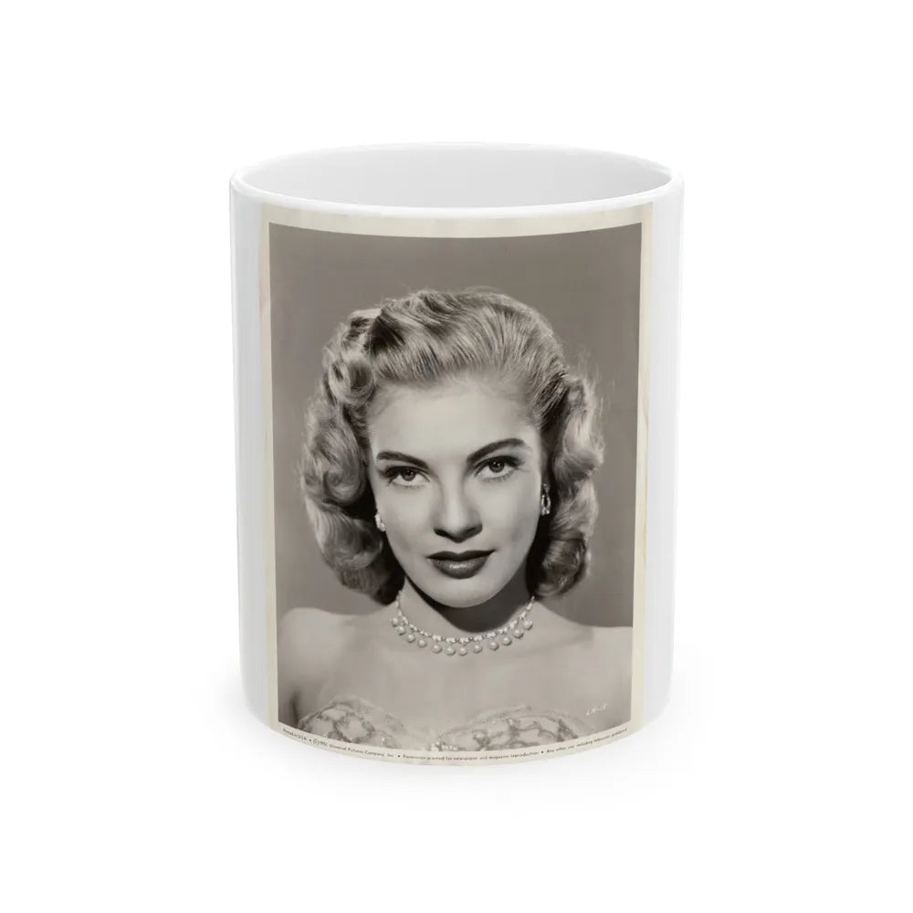 Lori Nelson #02 - 8.25x10 Head & Shoulder B&W Glamour Portrait Vintage Photo from 1-11-1952 1 (Vintage Female Icon) White Coffee Mug-11oz-Go Mug Yourself