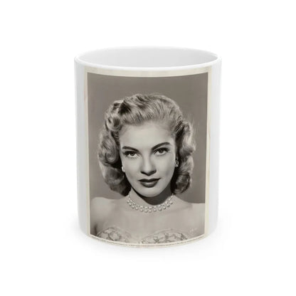 Lori Nelson #02 - 8.25x10 Head & Shoulder B&W Glamour Portrait Vintage Photo from 1-11-1952 1 (Vintage Female Icon) White Coffee Mug-11oz-Go Mug Yourself