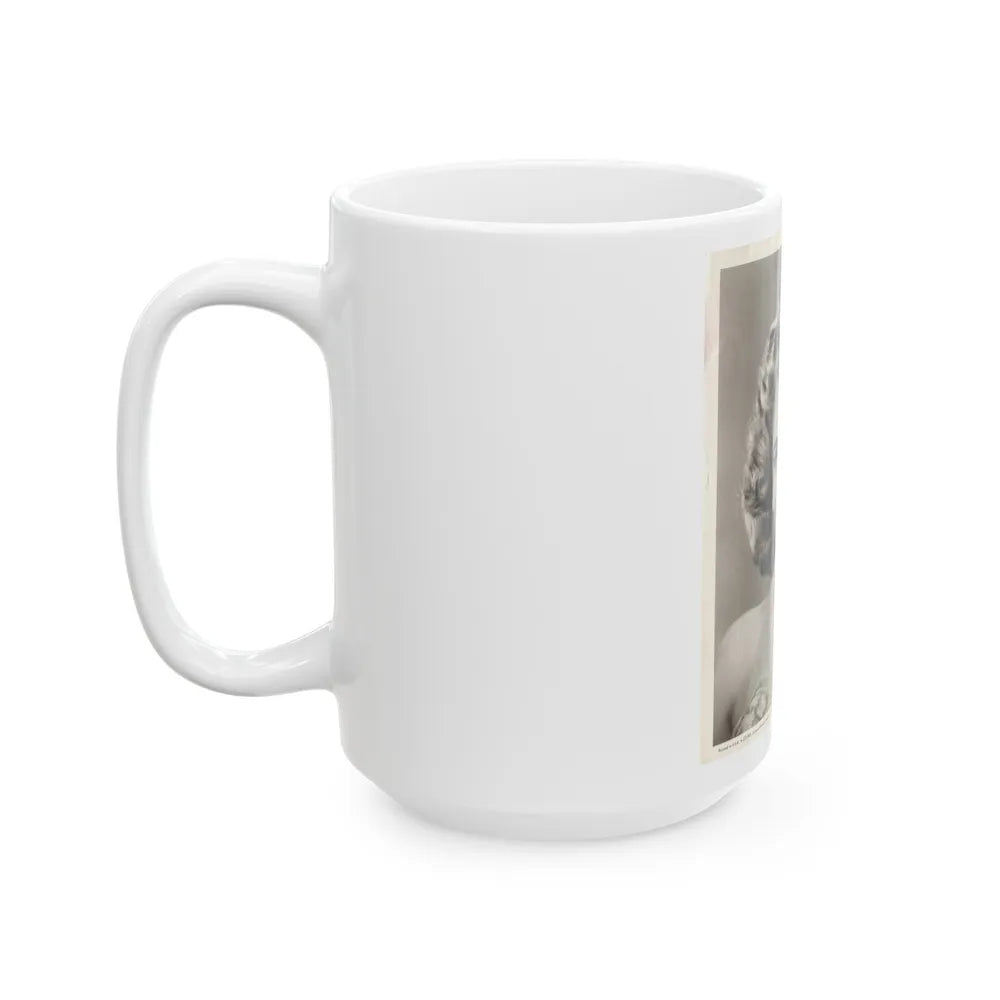 Lori Nelson #02 - 8.25x10 Head & Shoulder B&W Glamour Portrait Vintage Photo from 1-11-1952 1 (Vintage Female Icon) White Coffee Mug-Go Mug Yourself