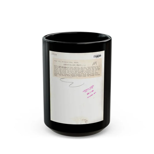 Lori Nelson #02 - 8.25x10 Head & Shoulder B&W Glamour Portrait Vintage Photo from 1-11-1952 2 (Vintage Female Icon) Black Coffee Mug-15oz-Go Mug Yourself