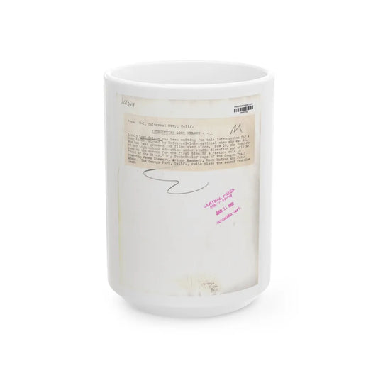 Lori Nelson #02 - 8.25x10 Head & Shoulder B&W Glamour Portrait Vintage Photo from 1-11-1952 2 (Vintage Female Icon) White Coffee Mug-15oz-Go Mug Yourself