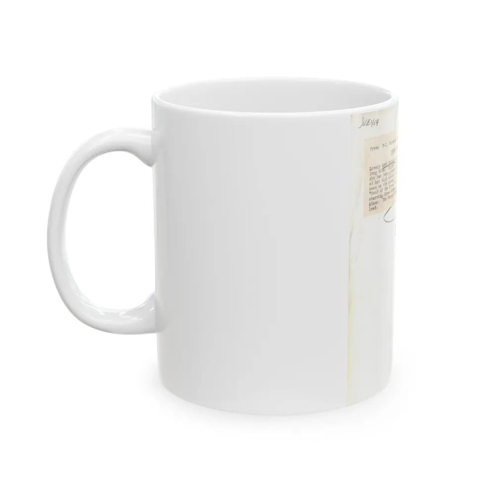 Lori Nelson #02 - 8.25x10 Head & Shoulder B&W Glamour Portrait Vintage Photo from 1-11-1952 2 (Vintage Female Icon) White Coffee Mug-Go Mug Yourself