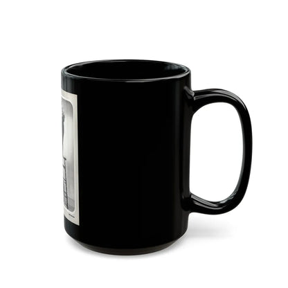 Lori Nelson #04 - Vintage B&W Full Body Leggy Cheesecake Pin-Up Photo (Vintage Female Icon) Black Coffee Mug-Go Mug Yourself