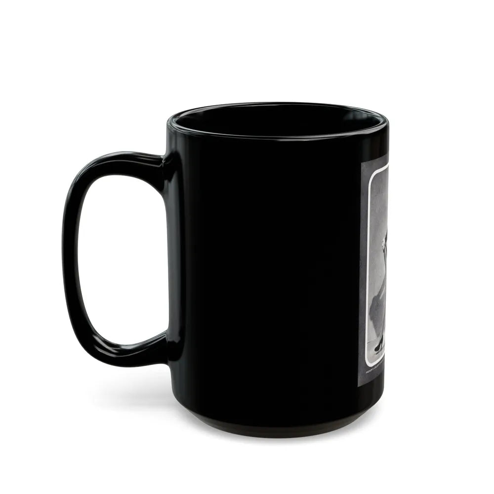 Lori Nelson #04 - Vintage B&W Full Body Leggy Cheesecake Pin-Up Photo (Vintage Female Icon) Black Coffee Mug-Go Mug Yourself