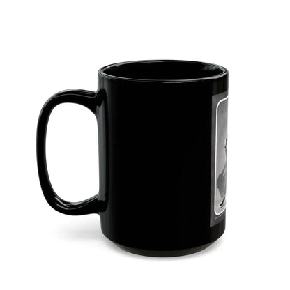 Lori Nelson #04 - Vintage B&W Full Body Leggy Cheesecake Pin-Up Photo (Vintage Female Icon) Black Coffee Mug - Go Mug Yourself