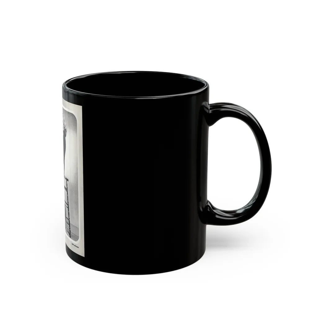 Lori Nelson #04 - Vintage B&W Full Body Leggy Cheesecake Pin-Up Photo (Vintage Female Icon) Black Coffee Mug-Go Mug Yourself
