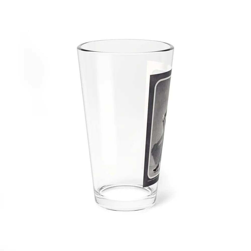 Lori Nelson #04 - Vintage B&W Full Body Leggy Cheesecake Pin-Up Photo (Vintage Female Icon) Pint Glass 16oz - Go Mug Yourself