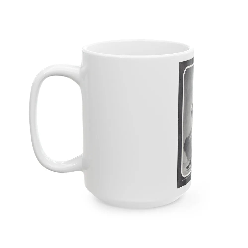 Lori Nelson #04 - Vintage B&W Full Body Leggy Cheesecake Pin-Up Photo (Vintage Female Icon) White Coffee Mug-Go Mug Yourself