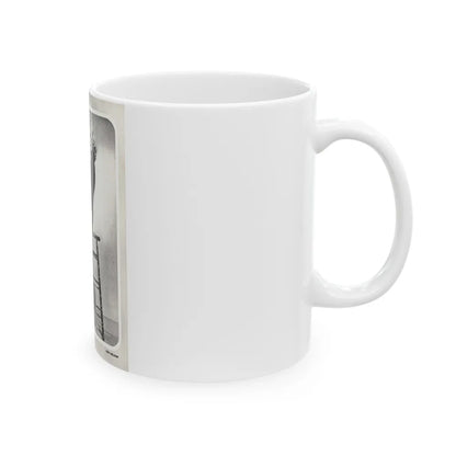 Lori Nelson #04 - Vintage B&W Full Body Leggy Cheesecake Pin-Up Photo (Vintage Female Icon) White Coffee Mug-Go Mug Yourself
