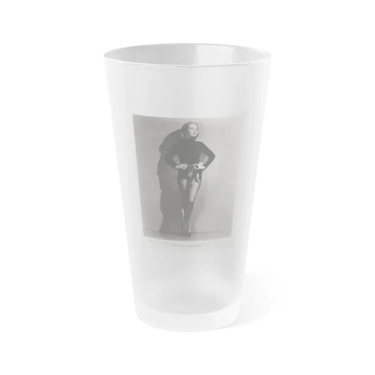 Lori Nelson #06 (Vintage Female Icon) Frosted Pint Glass 16oz 16oz Frosted - Go Mug Yourself