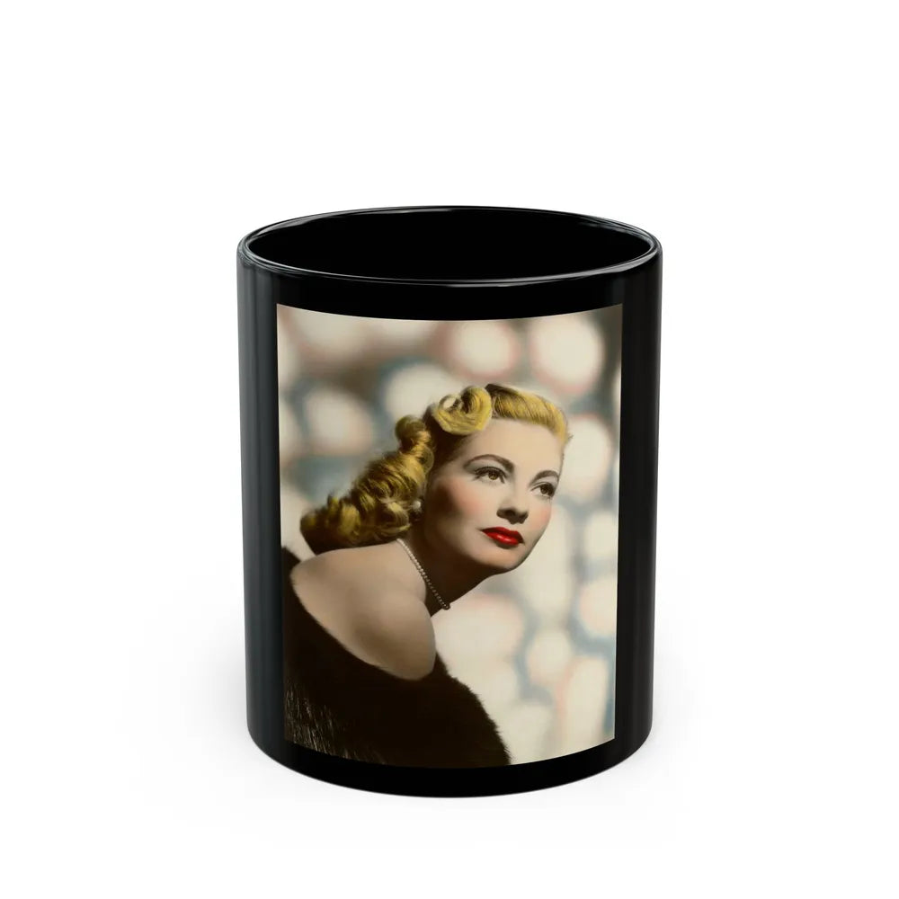 Lori Nelson #104 (Vintage Female Icon) Black Coffee Mug-11oz-Go Mug Yourself