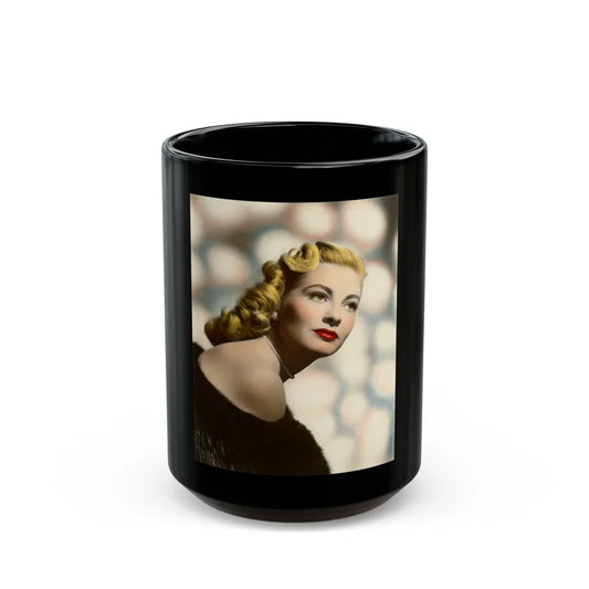 Lori Nelson #104 (Vintage Female Icon) Black Coffee Mug-15oz-Go Mug Yourself